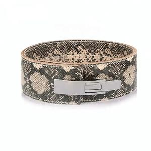 GAF Ceinture d'haltérophilie à boucle à levier de 4 "en cuir véritable véritable fait à la main individuellement Powerlifting et musculation - Product Image 6