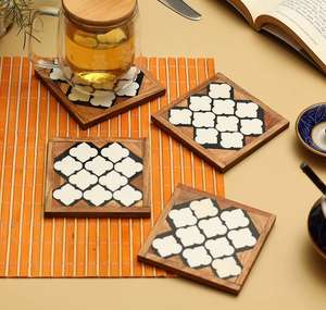 Posavasos de lino redondo hecho a mano de alta calidad, nuevo estilo, almohadilla de vajilla con diseño clásico en blanco - Product Image 3