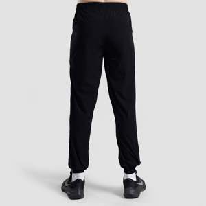 Pantalon de travail droit léger Olympus pour homme, noir et turquoise, taille élastique, fermeture éclair décorative, teint en pièce, taille XL - Product Image 2