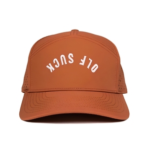Custom Embroidery Logo Waterproof Golf Hat With Custom Tee Holder Woven Tag Inner Tape 7-Panel Perforated <b>Cap</b> Snapback Closure - Product Image 2