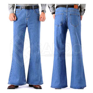 Pantalon évasé uni léger pour pantalons pour hommes lavés pantalons évasés pour hommes Streetwear pantalons évasés pour hommes - Product Image 1