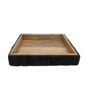 Plat de service en aluminium noir mort mat PC Plateau de service et assiette pour la maison et le restaurant Vaisselle faite à la main - Product Image 5