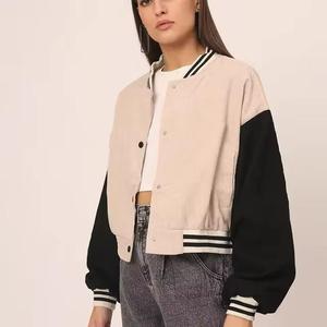 เสื้อแจ็คเก็ตหนังครอปสีชมพูแบบเรียงซ้อนกัน1908มหาวิทยาลัย aka ซิลเวอร์สตาร์ - Product Image 4