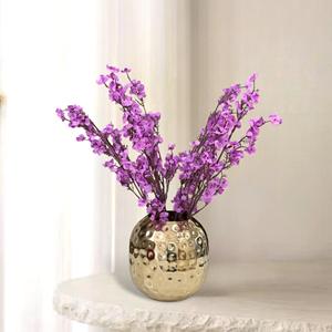 แจกันดอกไม้เหล็กตีลายสีทองสไตล์โมเดิร์น งานแฮนด์เมด สำหรับงานแต่งงาน ตกแต่งบ้าน เพิ่มความหรูหรา ดูมีสไตล์ - Product Image 4