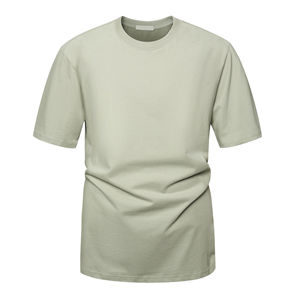 T-shirt en jersey 100% coton avec logo de votre marque personnalisé vente en gros t-shirt uni décontracté Slim Fit hommes couleur lourde - Product Image 5