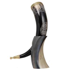 Cuerno para Beber de Cuerno de Búfalo Natural de Alta Calidad con Copa de Cuerno Hecha a Mano Tradicional para Uso Decorativo para Exportación Mundial - Product Image 2