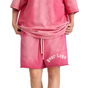 OEM Design Summer <b>Shorts</b> Blank Stone Washed Sun Faded <b>Shorts</b> Jogging Vintage Distressed Acid Washed <b>Shorts</b> - Product Image 1