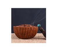 Brûleur d'encens en bois de rose, diffuseur d'arômes pour cérémonie du thé, boîte en ébène africain, brûleur d'encens en bois de lotus