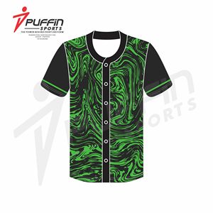 เสื้อเบสบอล OEM เสื้อทีมออกแบบได้ตามที่ต้องการเครื่องแบบมีกระดุมเต็มพิมพ์ลายใส่ได้ทั้งชายและหญิง100% โพลีเอสเตอร์ฟรี - Product Image 5