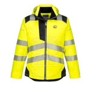 Veste de travail personnalisable fluorescente, softshell, imperméable, vêtements de sécurité réfléchissants, haute visibilité, LED clignotante, classe ANSI - Product Image 1
