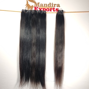 Raw Indian Unprocessed Virgin Natural Straight Bundles Vendors Cuticle Aligned Temple Human Hair Extensions - Product Image 2