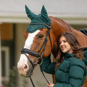 Bonnet d'oreille de cheval en crochet élégant Premium Pakistan Made Lightweight Breathable Washable Fly Veil for Riding Ear Bonnet - Product Image 3