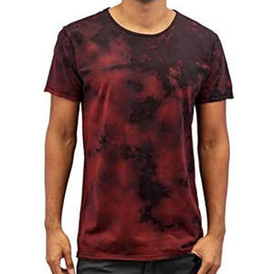 Personnalisez votre logo T-shirts grande taille délavés à l'acide col rond de haute qualité pour hommes T-shirts à épaules tombantes - Product Image 2