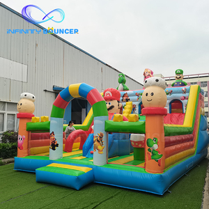 Thương mại ngoài trời PVC Inflatable funcity nhảy lâu đài nhà bị trả lại với trượt Inflatable <span class=keywords><strong>bouncy</strong></span> Combo cho trẻ em - Product Image 2