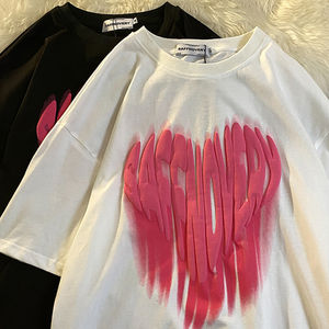 Camisetas gráficas de algodón 100% para hombre, nueva moda personalizada para estampado de abullonado, ajuste holgado, diseño 3D de gran tamaño, peso pesado, 100% algodón - Product Image 1