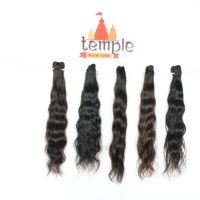 Extensions de cheveux indiens ondulés couleur naturelle noire pour femmes, double trame, tressage, cuticules alignées, non traitées, non Remy, 10-32 pouces