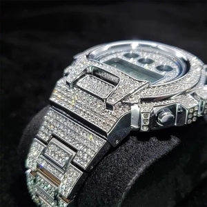 Nuevo Reloj de Lujo Multifunción con Diamantes de Moissanita, Marca de Lujo Digital, Reloj de Oro de 18K para Hombre, Estilo Hip Hop, Relojes con Incrustaciones de Diamantes - Product Image 4