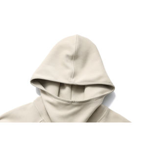 Sudadera con capucha de algodón de gran tamaño unisex, sudadera informal con hombros caídos, logotipo personalizado, ropa de calle de peso pesado para invierno - Product Image 4