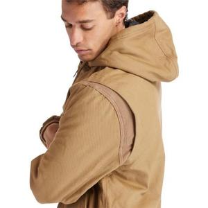 Customized <b>Men's</b> Lined Canvas Hooded <b>Jacket</b> Breathable Outdoor Winter <b>Trucker</b> <b>Jackets</b> Sherpa Lined Bomber Canvas <b>Jacket</b> for <b>Men</b> - Product Image 3