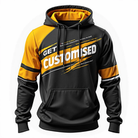 Obtenez un sweat à capuche personnalisé pour homme, style streetwear surdimensionné et durable, sublimé, 100% polyester, mélange de coton de base, hiver