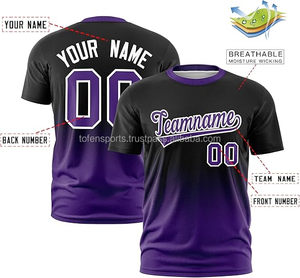 Maillot de basketball personnalisé sublimé pour homme, noir et violet, nom de l'équipe 00, col rond, manches courtes, en polyester anti-humidité - Product Image 3