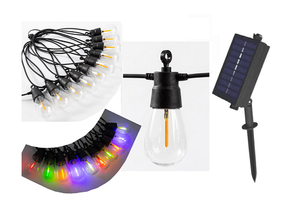 Luci solari a LED a stringa con sensore crepuscolare, 10 lampade RGB (F-Bright 00818) - Product Image 2