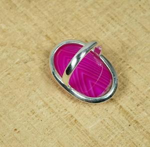 Agate rose du Botswana Bague en argent sterling 925 de forme ovale Bijoux faits à la main Cadeau de Noël - Product Image 4