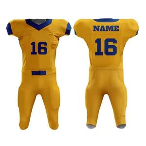 Conjunto de uniforme de fútbol americano por sublimación personalizada más vendida, camiseta de fútbol de poliéster corto, pantalones de fútbol americano Premium - Product Image 3