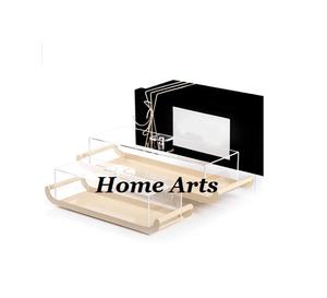 Ensemble de 2 plateaux en aluminium avec couvercle en acrylique, design moderne, forme ronde, pour servir des snacks et des desserts, à bas prix - Product Image 4