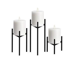 Bougeoir en métal en fer sur mesure indien fabriqué en usine décoration de jardin à la maison pour l'occasion de Noël bougeoir à pilier - Product Image 1