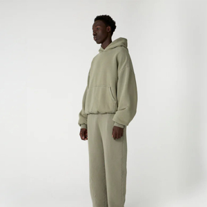 OEM Unisex Invierno Sudaderas 100% Algodón Liso Peso Pesado Fleece Hoodies Oversize Logo Impreso para Hombres - Product Image 4