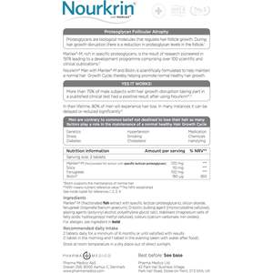 นูร์คริน แมน 180 เม็ด สำหรับ 3 เดือน ผลิตภัณฑ์บำรุงรากผมและเร่งการงอกของเส้นผม หลายสี - Product Image 4