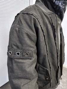Chaqueta Bomber de Diseño Personalizado con Cuello Vintage y Doble Cremallera, Chaqueta Bomber de Invierno para Hombre de Alta Calidad, Fabricante de Chaquetas Bomber - Product Image 3