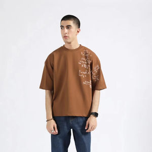 Camisetas de Manga Corta 100% Algodón con Logotipo Personalizado al por Mayor, Camisetas Extra Grandes, Sólidas, de Corte Cuadrado, Ecológicas para Hombre - Product Image 1