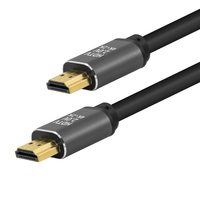 Câble coaxial SIPU mâle-mâle avec connecteurs dorés, gaine PVC, compatible 4K60Hz 3D HDR, fibre optique, microphone, lecteur DVD