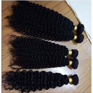 Extensions indiennes bouclées, qualité Remy, haute qualité, vague lâche, volume naturel, extrémités doublement tirées, tissage, prix de vente de l'exportateur - Product Image 5