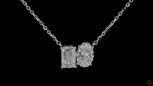 Élégant 1.50 Ct Forme Mixte Moissanite Diamant Léger Collier Or Blanc 14K Idéal pour Moderne Tous Les Jours Type De Bijoux De Luxe - Product Image 2