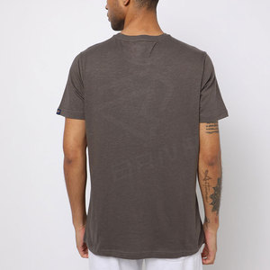 Camisetas de hombre de alta calidad con logotipo personalizado de talla grande Casual sólido de manga corta patrón liso tejido de rizo transpirable - Product Image 4