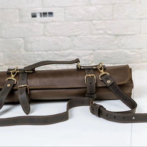 PK ligero de cuero genuino Vintage Chef cuchillo bolsa/Color rollo nuevo modelo personalizado () duradero OEM garantía de 3 años - Product Image 1