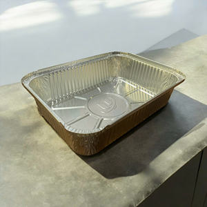 Fabricant Plateau de service rectangulaire en aluminium 2000ml Récipients jetables en aluminium pour avion - Product Image 5