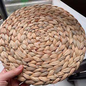 Mantel Individual Redondo de Jacinto, Hecho a Mano, Clásico, Elegante, Ecológico, para Uso en Cenas o Restaurantes, Decorativo - Product Image 6