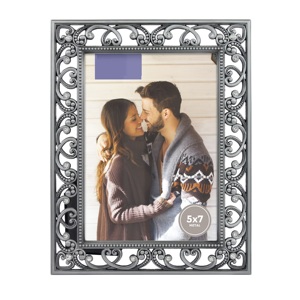 Cadre photo de luxe fait à la main avec finition brillante argentée Meilleure décoration de table avec matériau métallique - Product Image 2