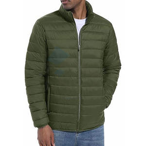 Chaqueta acolchada de invierno para hombre, abrigo ligero transpirable de nailon a prueba de viento con carcasa repelente al agua, puños elásticos con dobladillo de fábrica - Product Image 2