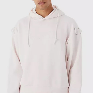 Sweat à capuche personnalisé en molleton de coton 100% pour hommes, nouveau style de cordon à la mode avec motif de créateur brodé, coupe ample, tailles d'hiver - Product Image 4