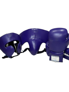 Ensemble de boxe 100% cuir véritable avec gants, protège-tête, protège-guêtres, bandages pour les mains, kit complet d'entraînement pour hommes et femmes - Product Image 1