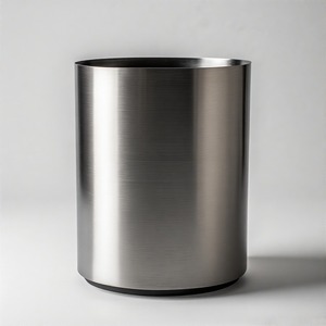 GrandMetallic Poubelle en métal avec finition de style industriel ou salle de bain de restaurant-pour la gestion des déchets de papier - Product Image 5