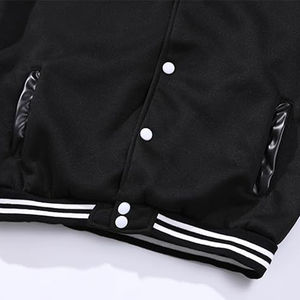 Dernière conception de vente en gros veste universitaire personnalisée de qualité supérieure pour femmes, col en V, bouton, broderie de baseball, imprimé, teint uni - Product Image 6