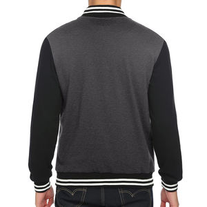 Veste universitaire taille plus en laine/cuir personnalisée OEM pour hommes respirant manches longues logo brodé col en V haut Streetwear pour - Product Image 2