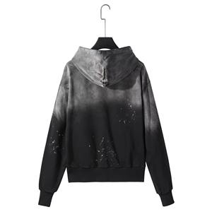 Meilleurs sweats à capuche pour hommes imprimés délavés à l'acide 100% coton respirant à fermeture éclair Logo personnalisé Service OEM Vente chaude - Product Image 3