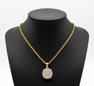 Collier pendentif en diamant rond en or personnalisé pour femmes Cadeau d'anniversaire - Product Image 5